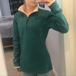 NWOT Kuhl 1/4 zip teal fleece sweater.
